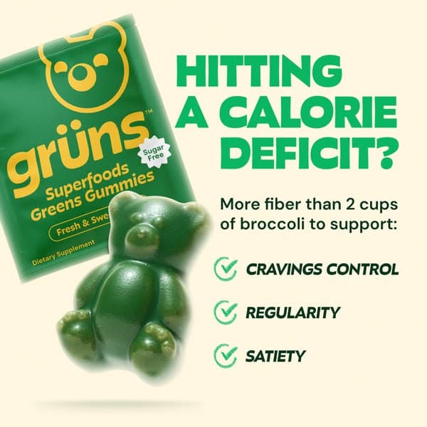 Greens gummies feature and benefits ad